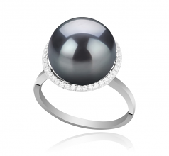12-13mm Di Tahiti Anello en Yanaka Nero