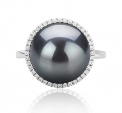 12-13mm Di Tahiti Anello en Yanaka Nero