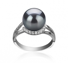 9-10mm Di Tahiti Anello en Royisal Nero