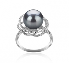 9-10mm Di Tahiti Anello en Bobbie Nero