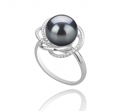 9-10mm Di Tahiti Anello en Bobbie Nero
