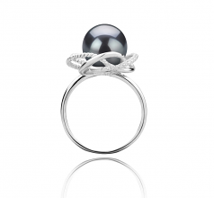 9-10mm Di Tahiti Anello en Bobbie Nero