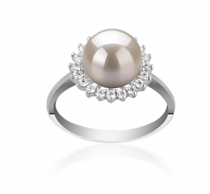 8-9mm di Perle Acqua Dolce Anello en DREAMA Bianco