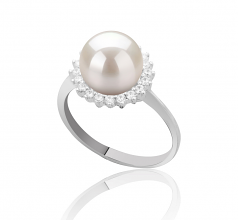 8-9mm di Perle Acqua Dolce Anello en DREAMA Bianco