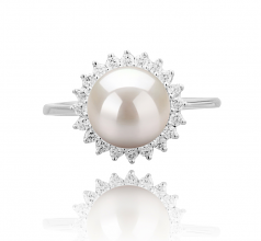 8-9mm di Perle Acqua Dolce Anello en DREAMA Bianco