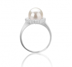 8-9mm di Perle Acqua Dolce Anello en DREAMA Bianco