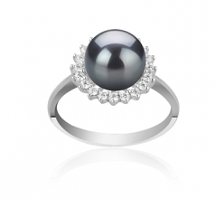 8-9mm di Perle Acqua Dolce Anello en DREAMA Nero
