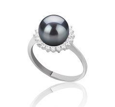8-9mm di Perle Acqua Dolce Anello en DREAMA Nero