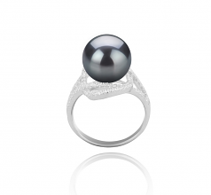 10-11mm Di Tahiti Anello en Maddie Nero