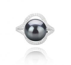 10-11mm Di Tahiti Anello en Maddie Nero