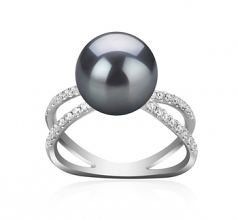 9-10mm Di Tahiti Anello en Zana Nero