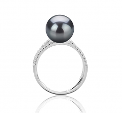 9-10mm Di Tahiti Anello en Zana Nero
