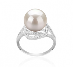 10-11mm di Perle Acqua Dolce Anello en Maddie Bianco