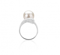 10-11mm di Perle Acqua Dolce Anello en Maddie Bianco