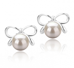 8-9mm di Perle Acqua Dolce Orecchini en Kayla Bianco