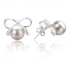 8-9mm di Perle Acqua Dolce Orecchini en Kayla Bianco