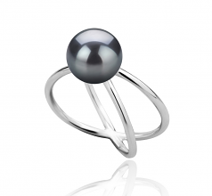 8-9mm di Perle Acqua Dolce Anello en Esty Nero