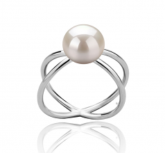 8-9mm di Perle Acqua Dolce Anello en Esty Bianco