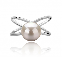 8-9mm di Perle Acqua Dolce Anello en Esty Bianco