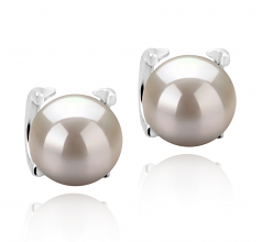 7-8mm di Perle Acqua Dolce Orecchini en Britt Bianco