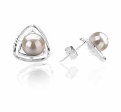 6-7mm di Perle Acqua Dolce Orecchini en Rowan Bianco