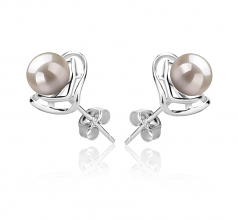 6-7mm di Perle Acqua Dolce Orecchini en Rowan Bianco