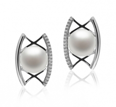 8-9mm di Perle Acqua Dolce Orecchini en Odelia Bianco