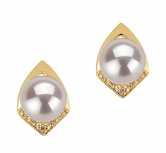 7-8mm Akoya Giapponese Orecchini en Catrina Bianco