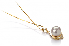 7-8mm Akoya Giapponese Pendente en Catrina Bianco
