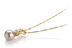 7-8mm Akoya Giapponese Pendente en Galina Bianco