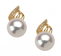 8-9mm Akoya Giapponese Orecchini en Anastasia Bianco