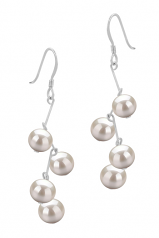 6-7mm di Perle Acqua Dolce Orecchini en Mickey Bianco
