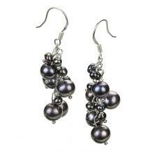 3-7mm di Perle Acqua Dolce Orecchini en Brisa Nero