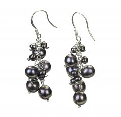 3-7mm di Perle Acqua Dolce Orecchini en Brisa Nero