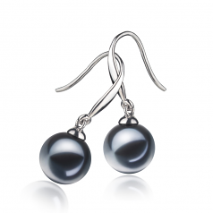 7-8mm di Perle Acqua Dolce Orecchini en Yoko Nero