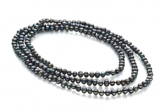 6-7mm di Perle Acqua Dolce Collana en Betty Nero