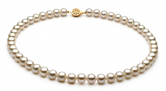 7-8mm di Perle Acqua Dolce Parure en Bianco