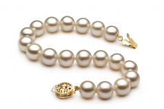 8-8.5mm di Perle Acqua Dolce Bracciale en Bianco