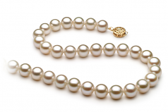 8-8.5mm di Perle Acqua Dolce Collana en Bianco