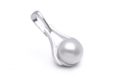 9-10mm AA Quality di Perle Acqua Dolce Pendente in Esaltazione Bianco