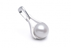 9-10mm di Perle Acqua Dolce Pendente en Esaltazione Bianco
