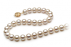 7-8mm di Perle Acqua Dolce Collana en Bianco