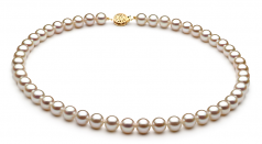 7-8mm di Perle Acqua Dolce Parure en Bianco