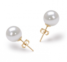 8.5-9mm Akoya Giapponese Orecchini en Bianco