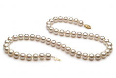 6.5-7.5mm di Perle Acqua Dolce Collana en Bianco