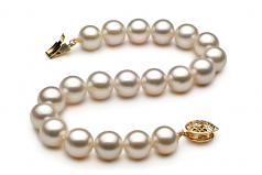 8-9mm di Perle Acqua Dolce Bracciale en Bianco