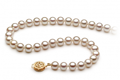 6-7mm di Perle Acqua Dolce Collana en Bianco