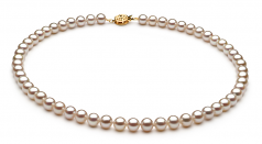 6-7mm di Perle Acqua Dolce Parure en Bianco