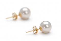 7-8mm di Perle Acqua Dolce Orecchini en Bianco