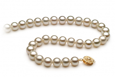 7-8mm di Perle Acqua Dolce Collana en Bianco